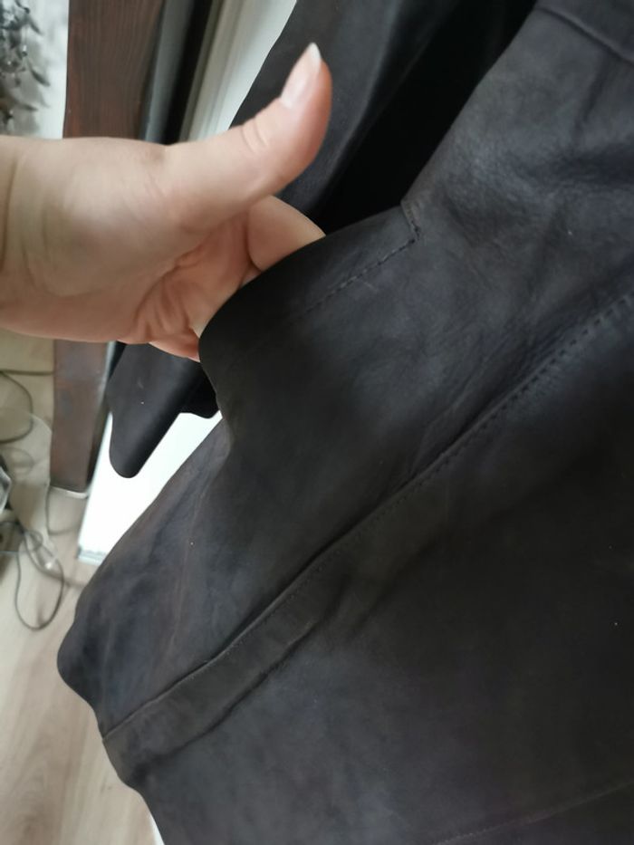 Veste en cuir marron Francesco Rizzi - photo numéro 5