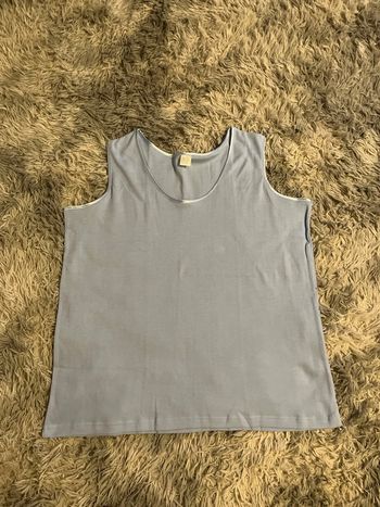 Débardeur bleu femme