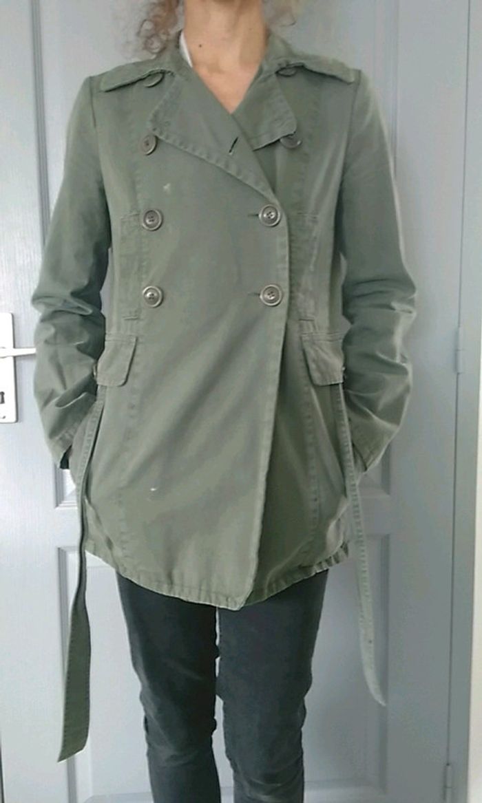 Trench kaki etam taille 36 P - photo numéro 2