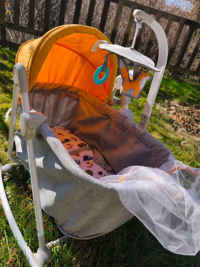 Kinderkraft UNIMO 5 en 1 Forest Yellow – Transat / Berceau bébé - photo numéro 2