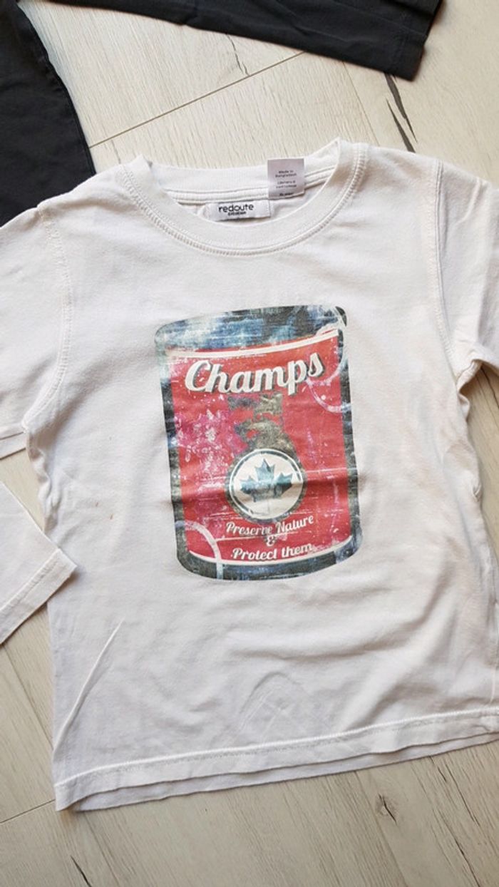 Lot de 2 tee shirts manches longues garçon 6ans - photo numéro 4