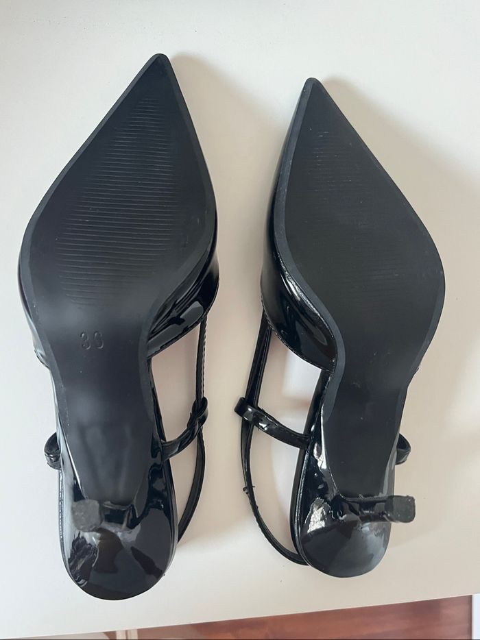 Escarpins noirs et rouge vernis à talons – Neufs - photo numéro 4
