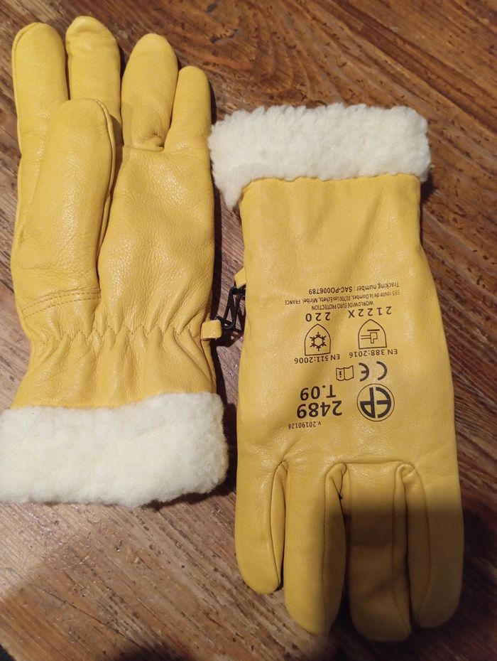 Gants cuir anti froid