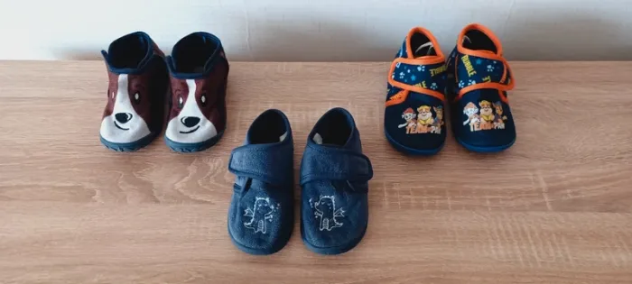 Paire de chaussons motif dinosaures garçon taille 24 - photo numéro 2