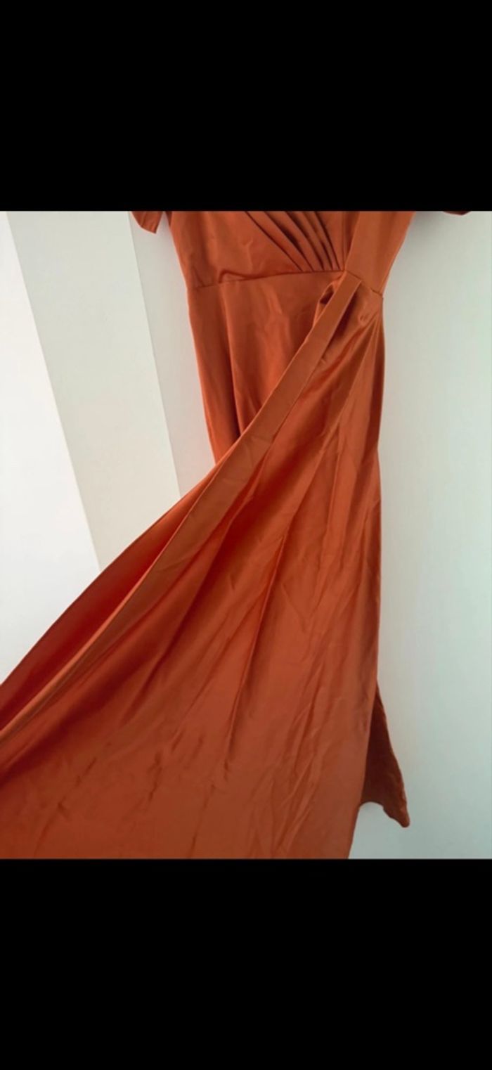 Robée de soirée orange - photo numéro 2