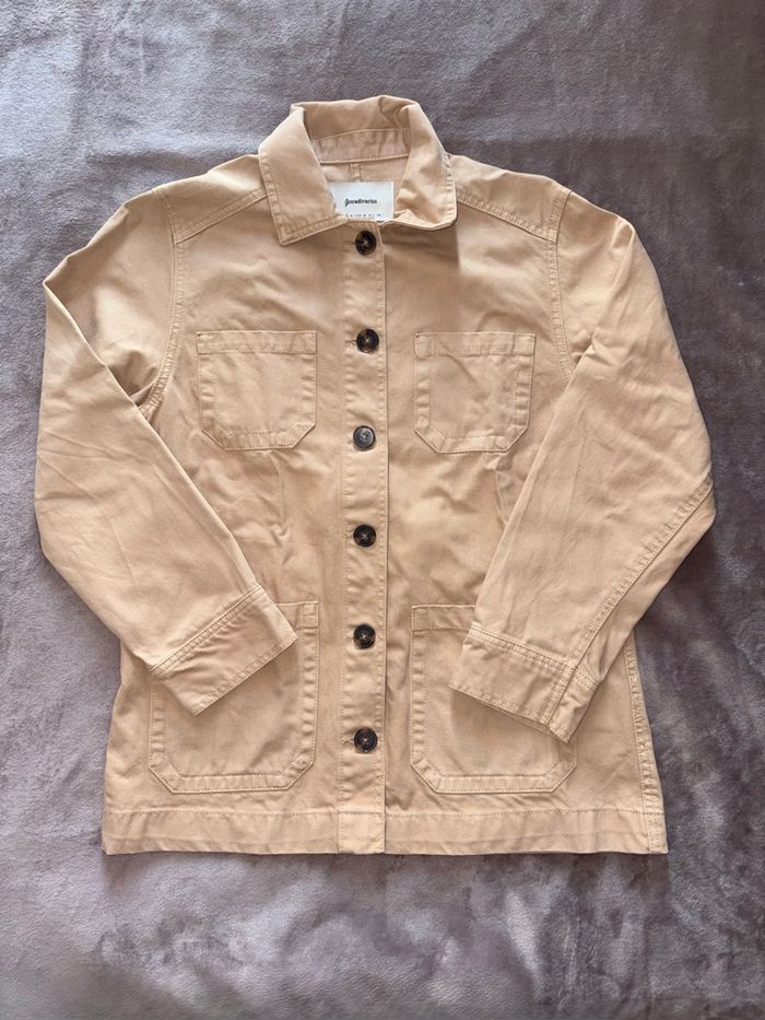 Veste en jean beige stradivarius femme taille M en très bon état