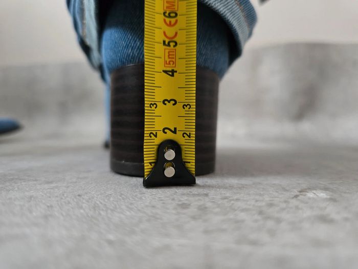 Bottines Zara bleu denim avec plis à talon taille 39 - photo numéro 9