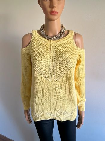 Pull jaune avec épaules dénudées Morgan taille S jamais porté