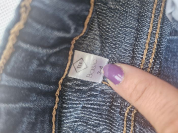 Jean mixte 3/4 ans Tex Bleu foncé avec effet délavé - photo numéro 2