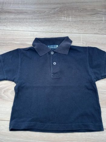 Polo manches courtes bleu marine 2 ans