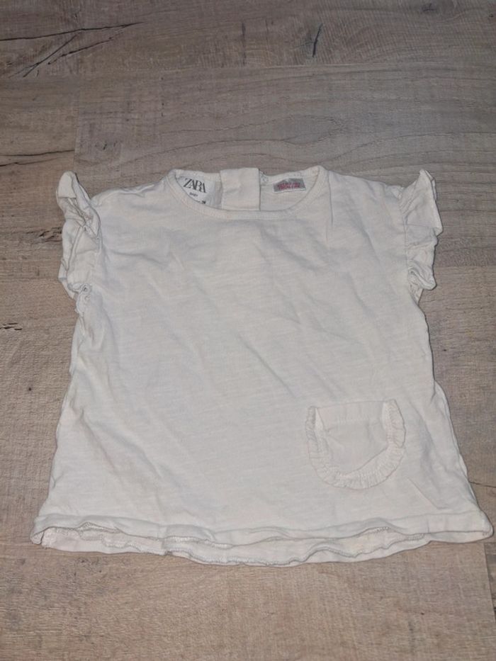 Tee shirt manche courte fille 6-9 mois