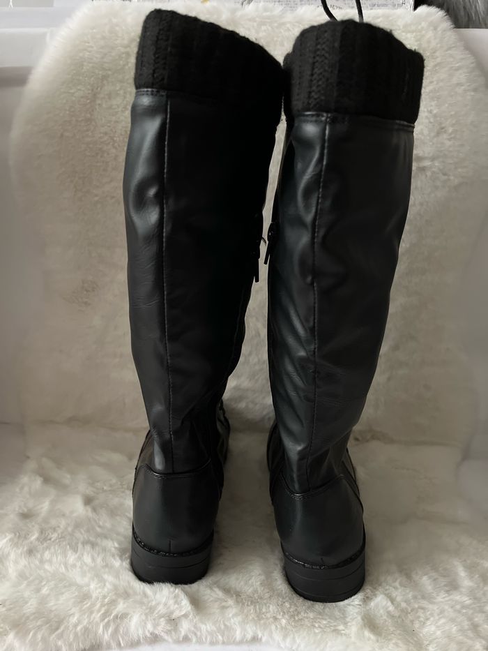 Bottes noires à lacets pointure 37 Talons 3 cm - photo numéro 4