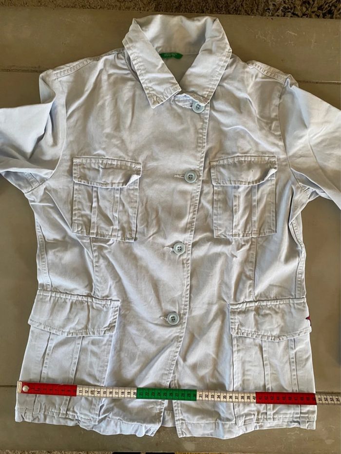 Veste chemise United Color of Benetton bleu clair taille 44 - photo numéro 15