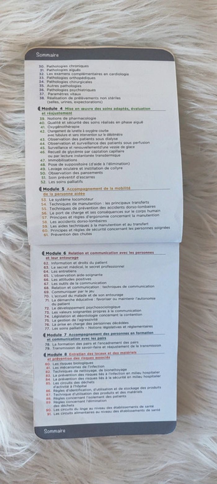 Livre deas aide soignante module de 1 a 10 - photo numéro 4