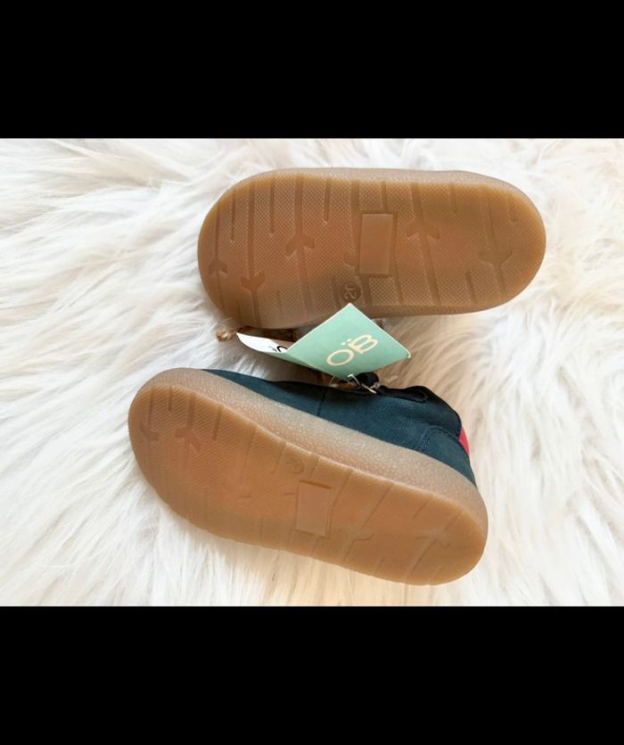 Chaussures bébé Obaïbi – Taille 20 – bleu marine/rouge – Neuf avec étiquette - photo numéro 9