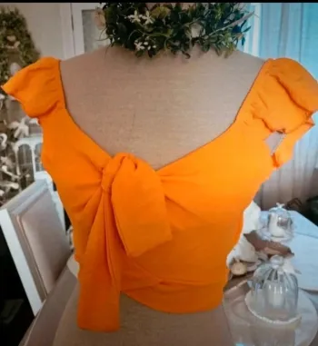 Ensemble haut + pantalon orange New Collection Taille 38 Neuf