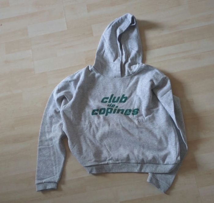 Sweat crop top capuche