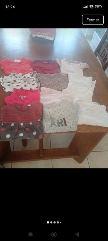 Lot de 12 t-shirts manches longues 2 ans 
