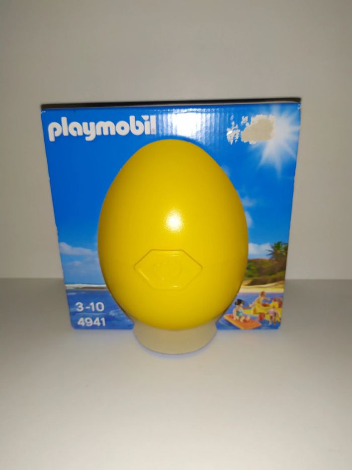 Playmobil family fun œuf jaune maman et enfants a la plage ref.4941 neuf - photo numéro 2
