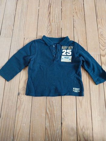 Polo noir Kiabi (18M)#