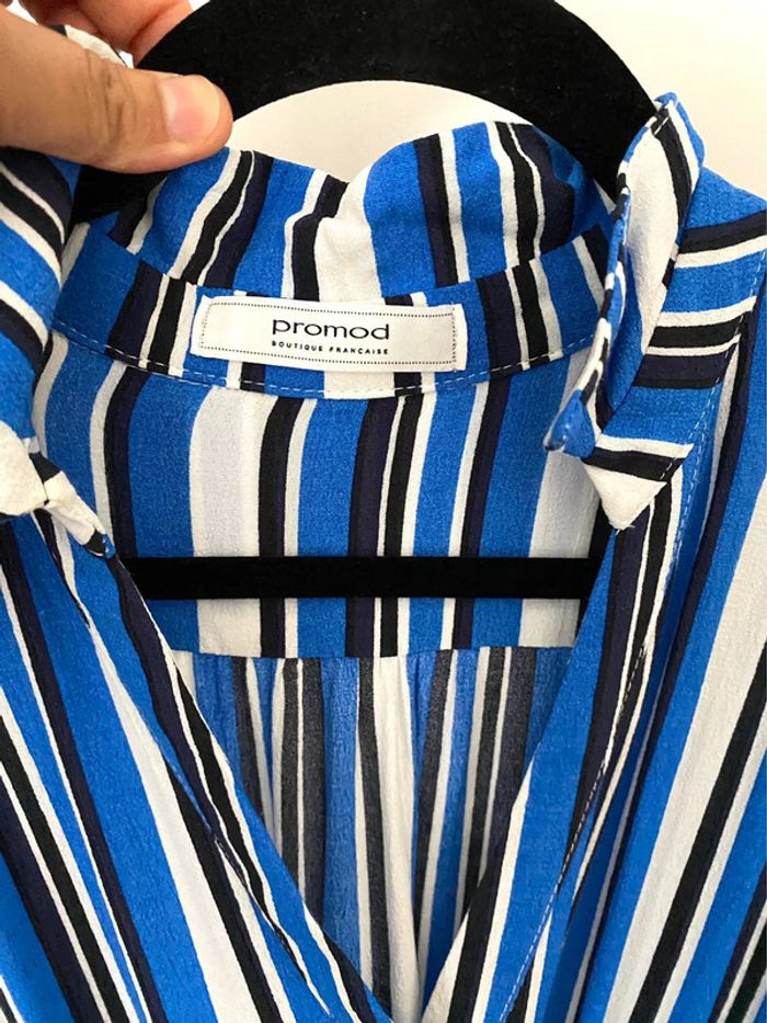 Robe Évasée A Rayures Avec Ceinture Taille 38 - photo numéro 9