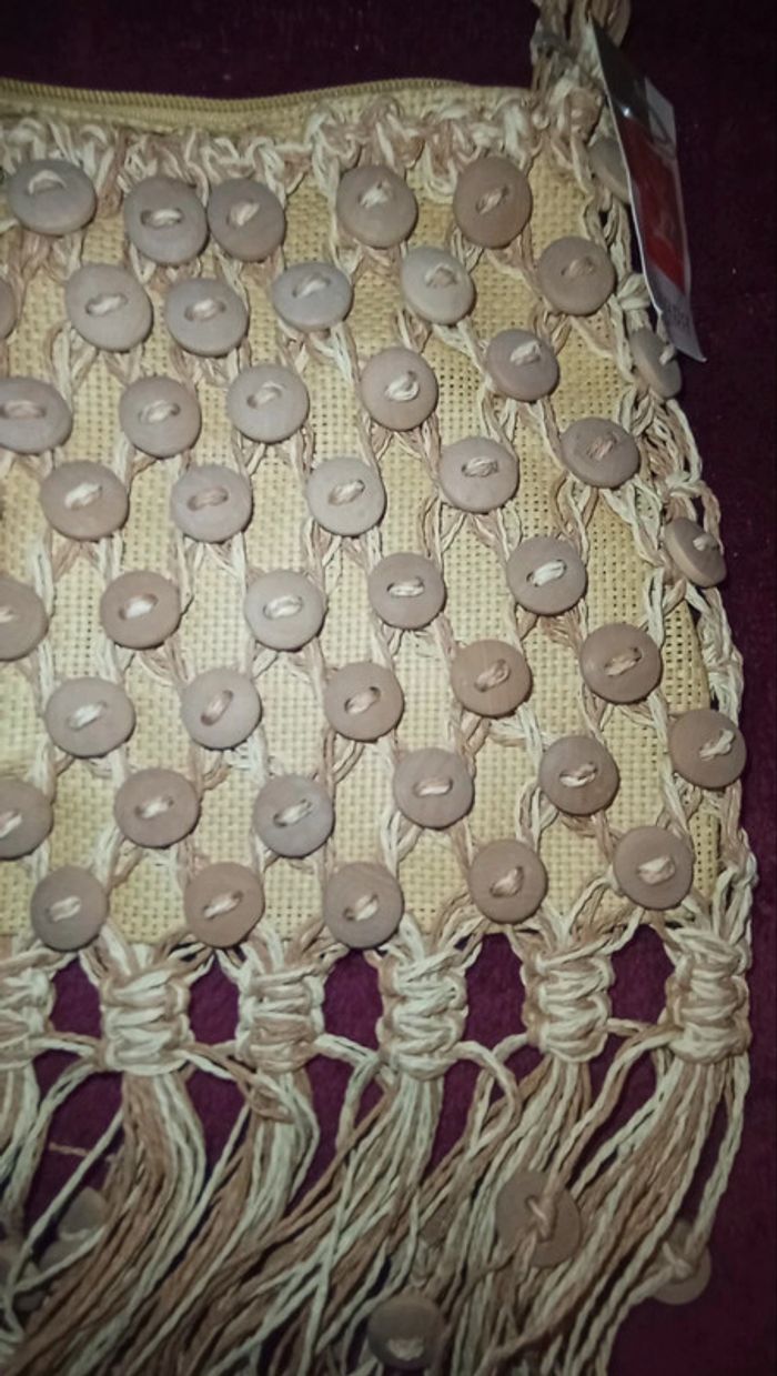 Deux magnifiques sacs à bandoulière avec boutons et franges Neufs Giada - photo numéro 6