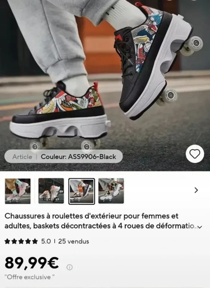 Patin a roulette depliable - photo numéro 11