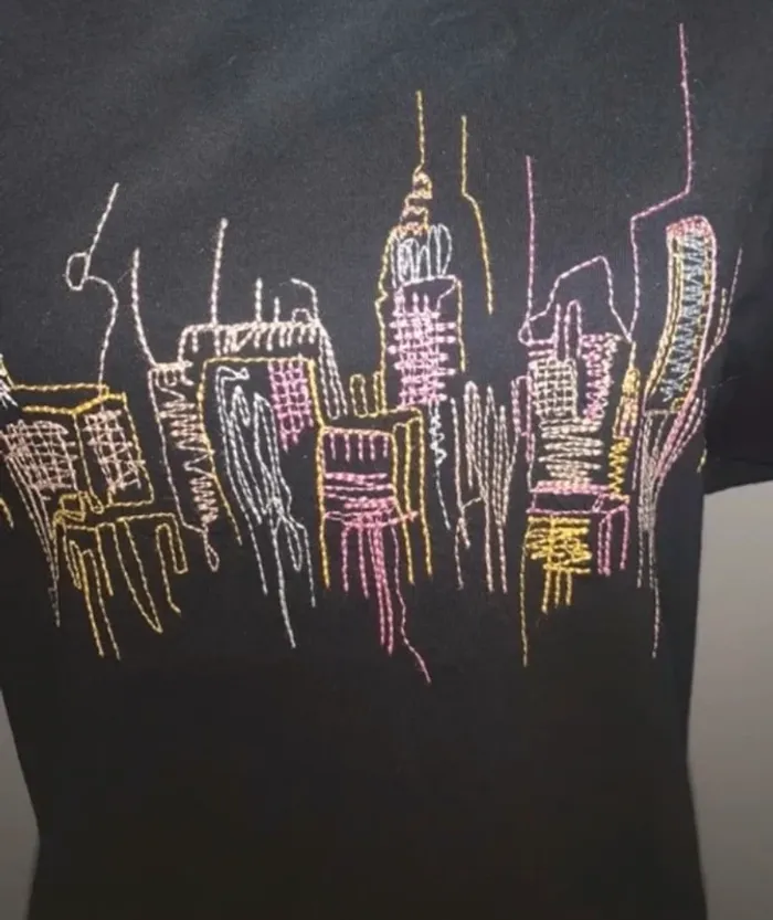 Tee-shirts noir avec broderie Mango taille 36/S - photo numéro 10