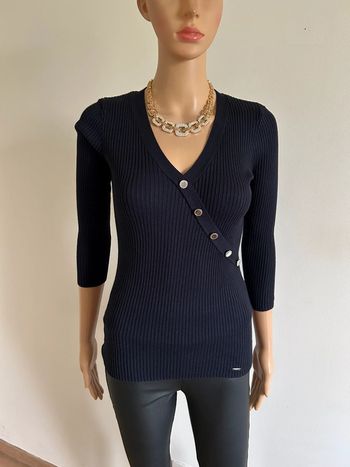 Pull bleu marine avec manches 3/4 Morgan taille XS jamais porté