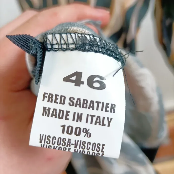 Tunique imprimée italienne Fred Sabatier taille 46, 100 % viscose fluide et chic A1365 - photo numéro 9