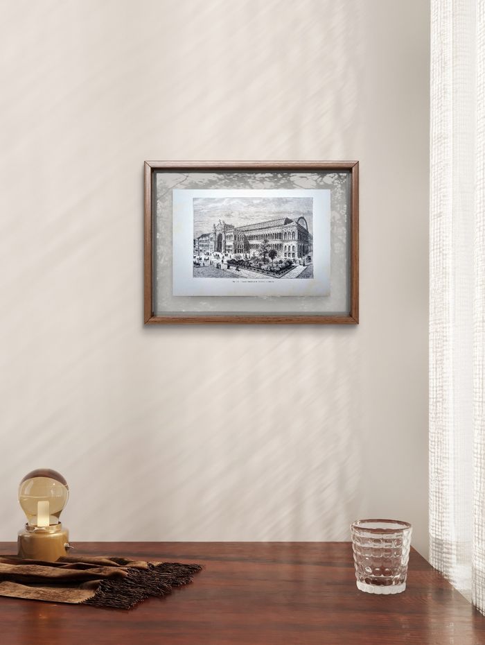 Imprimée en 1883, le Palais de l'Industrie, Paris VIIIème. Vintage Authentique. - photo numéro 5