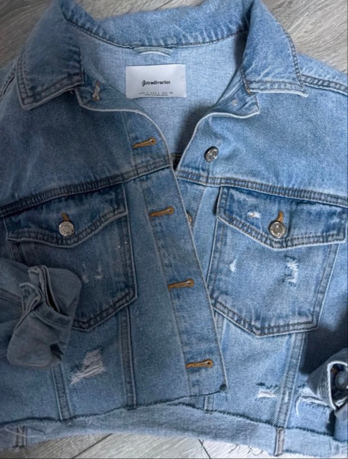 Veste en jean stradivarius - photo numéro 9