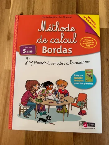 Livre méthode calcul bordas 5 ans