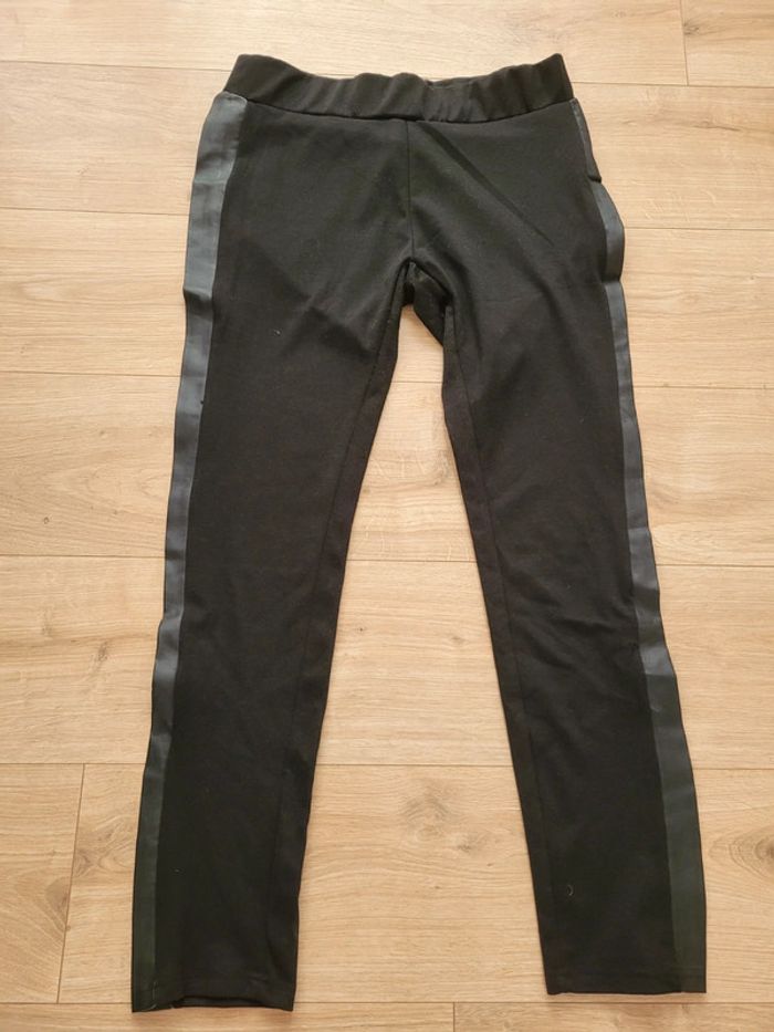 Pantalon stretch avec bandes similicuir XL