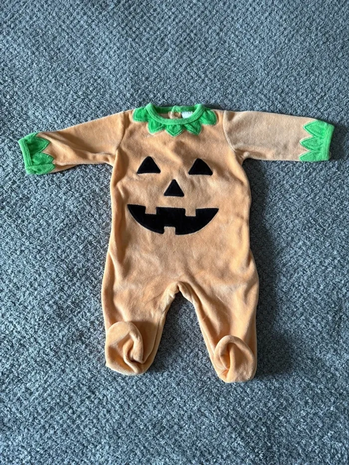 Pyjamas une pièce chaud citrouille Halloween (3mois)