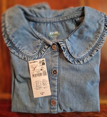 Chemisier col claudine Kiabi denim neuve avec étiquette