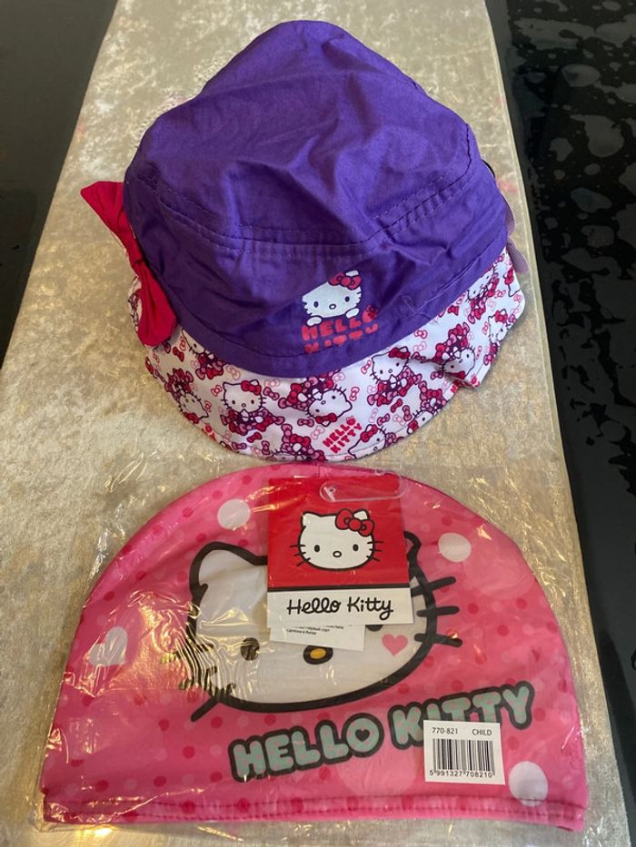 Hello Kitty lot Bob taille 52 + Bonnet de bain - photo numéro 3