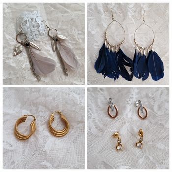 Lot boucles d'oreilles fantaisies
