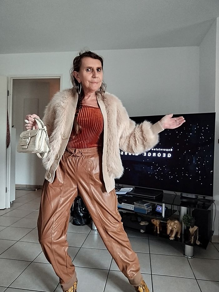 Pantalon simili cuir Rick Cardona New York