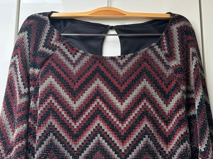 Robe doublée bordeaux pailletée - Taille M - photo numéro 3