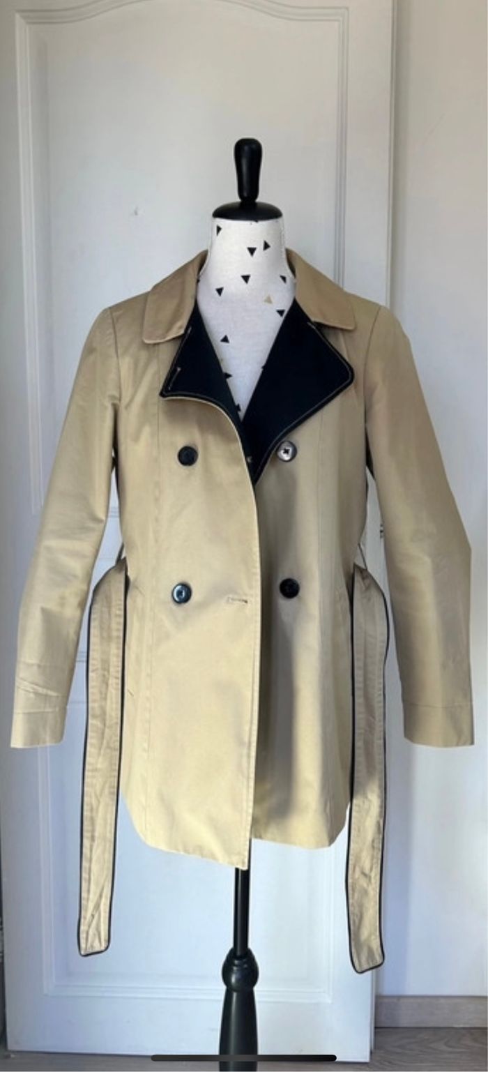 Trench Coat Beige et Noir - photo numéro 5