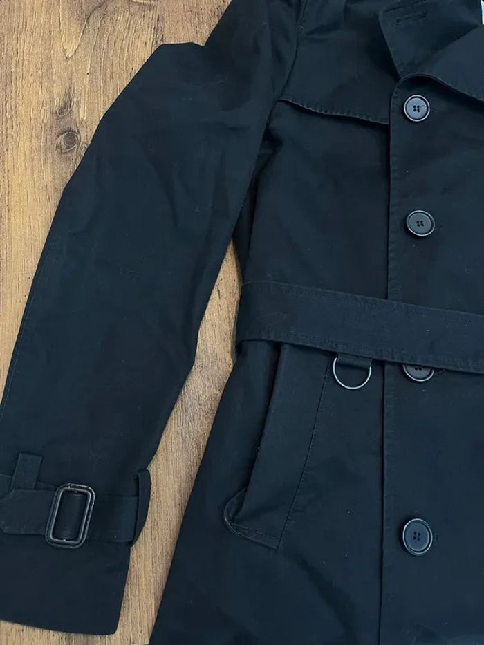 veste trench sandro noir old money taille S 680B - photo numéro 3