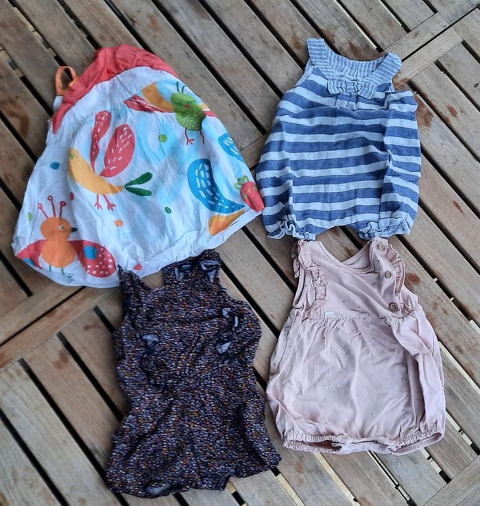Lot de 20 vêtements pour fille 6 mois été, lot 1 - photo numéro 3