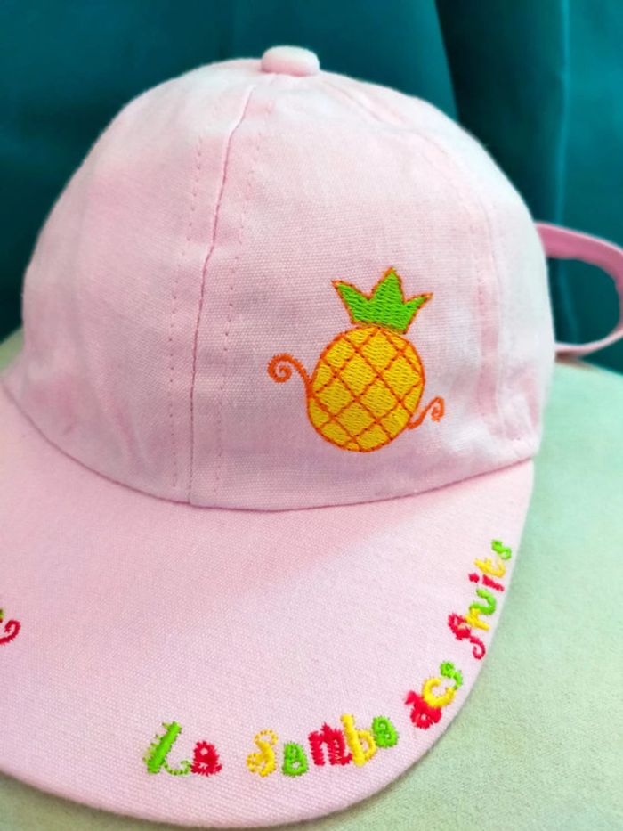 Casquette rose La Samba des Fruits – Taille 45 cm – Neuve avec étiquette - photo numéro 2