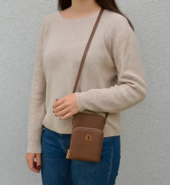 Sac bandoulière porte-monnaie LuluCastagnette taupe – neuf avec étiquette