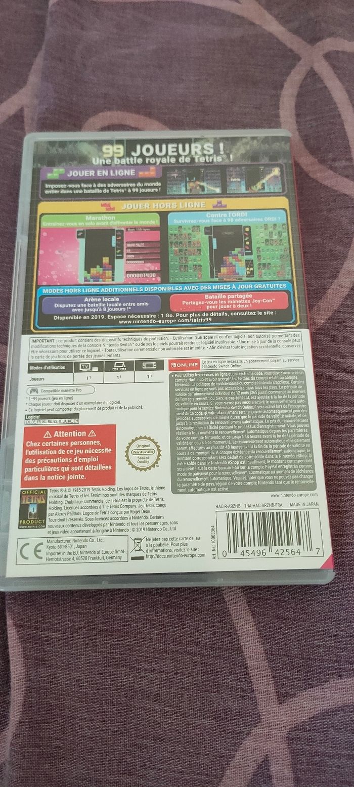 Jeux tetris 99 Switch - photo numéro 3