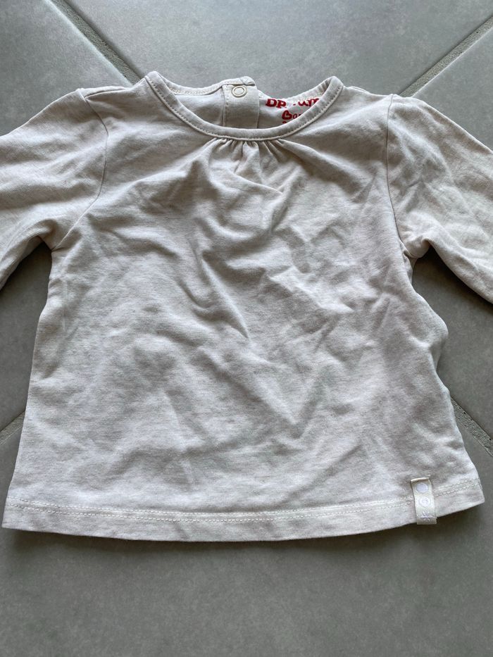Tee shirt manches longues DPAM 3 mois - photo numéro 3