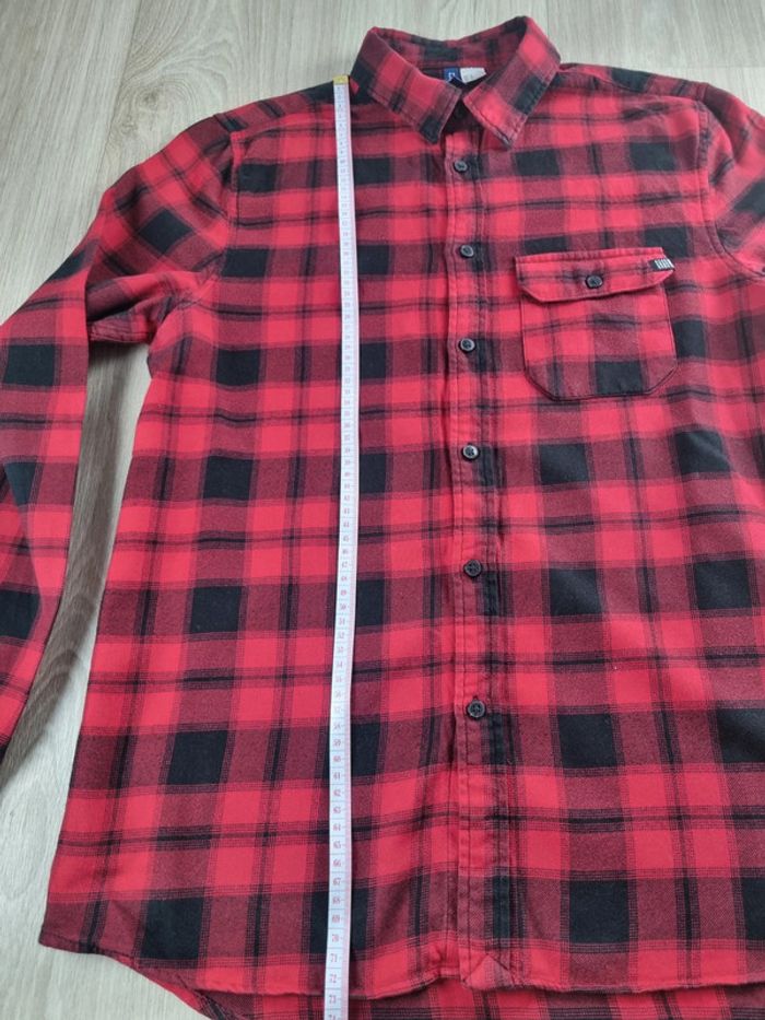 Chemise à carreaux rouge Homme H&M Taille M - photo numéro 7