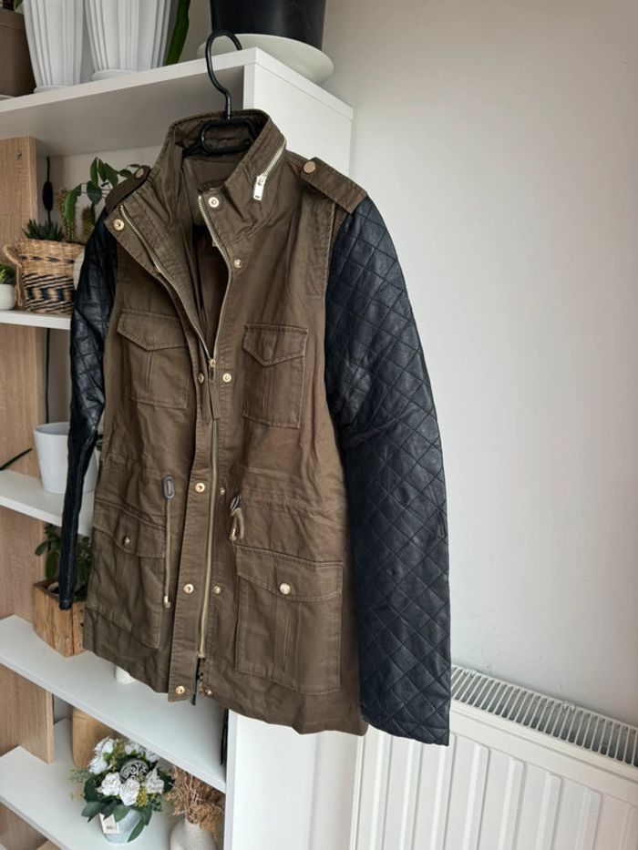 Parka pimkie manches simili cuir - photo numéro 2