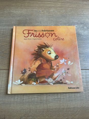 Livre le petit hérisson frisson colère 